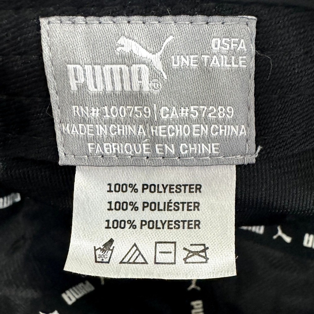 Puma Men's Cap Size OSFA Black Adjustable Hat Embroidered Logo One Size - Picture 6 of 6